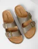 Threadbare Men's Stone Slip On Two Buckle Strap Sandals sold by Threadbare