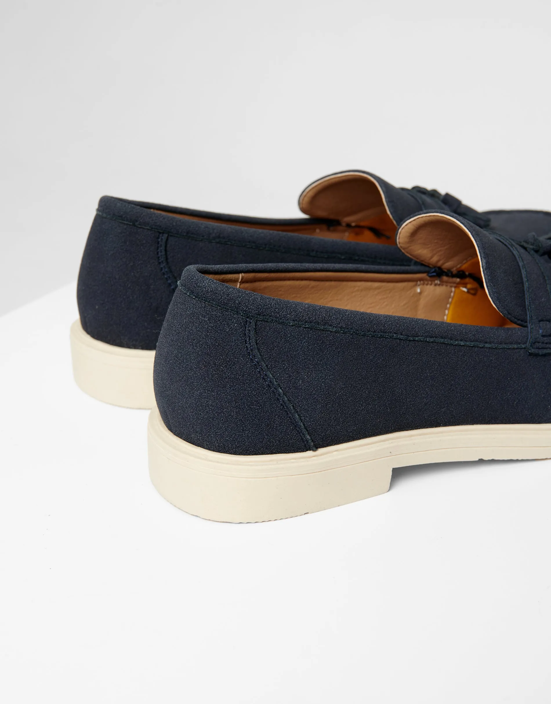 Navy Faux Suede Tassel Loafers sold by Threadbare product image thumbnail 4