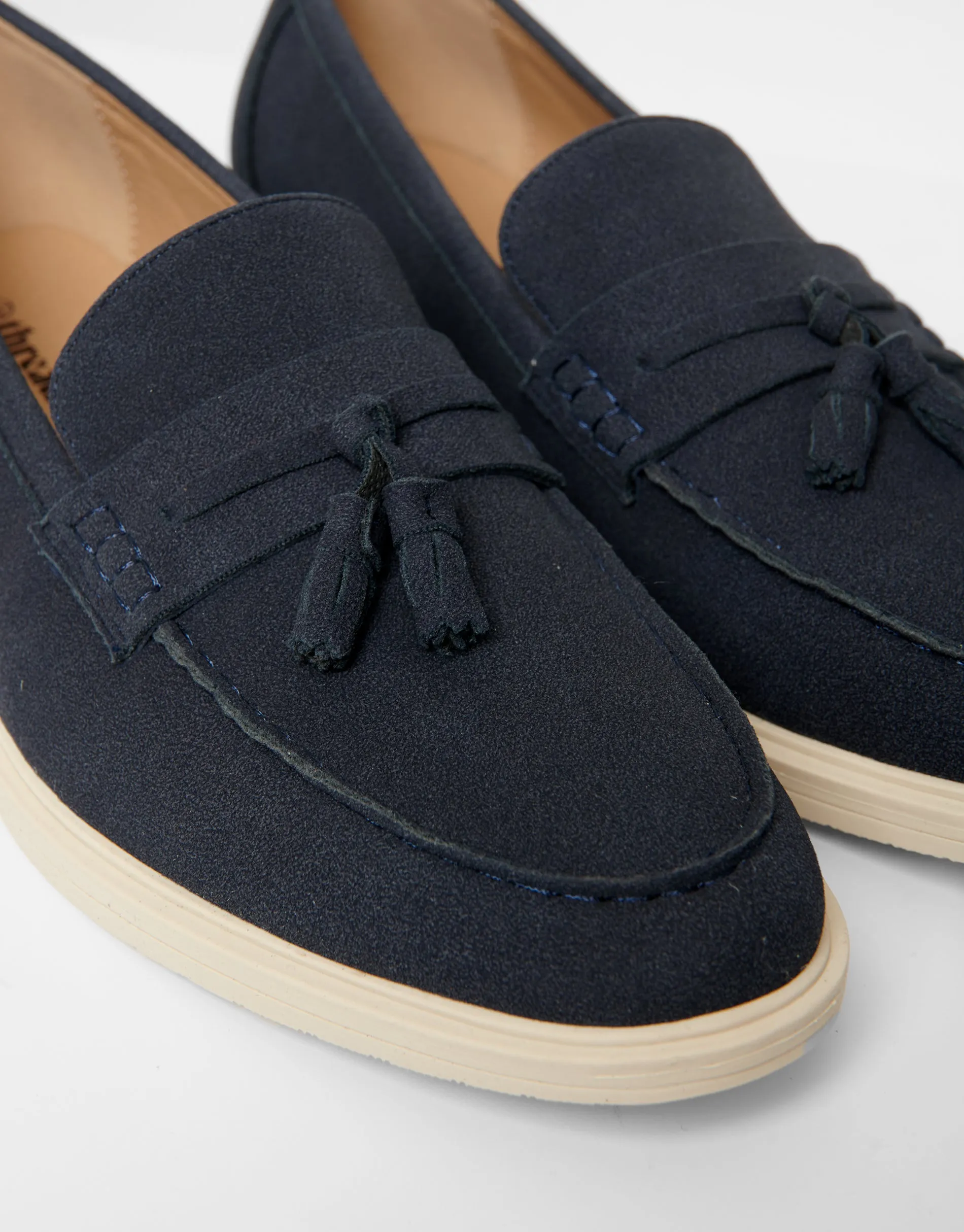 Navy Faux Suede Tassel Loafers sold by Threadbare product image thumbnail 3