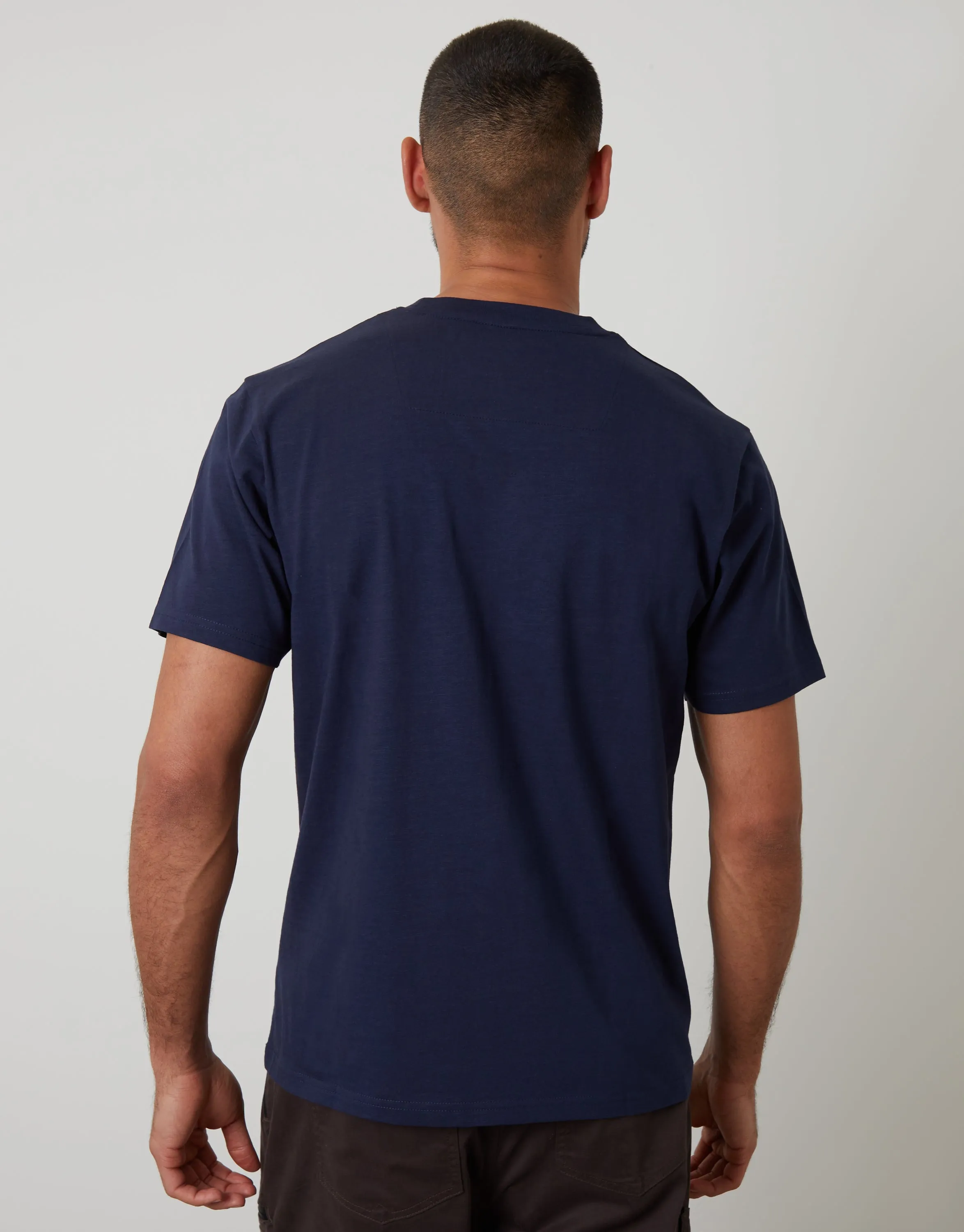 Navy Jersey Slub Short Sleeve T-Shirt sold by Threadbare product image thumbnail 2