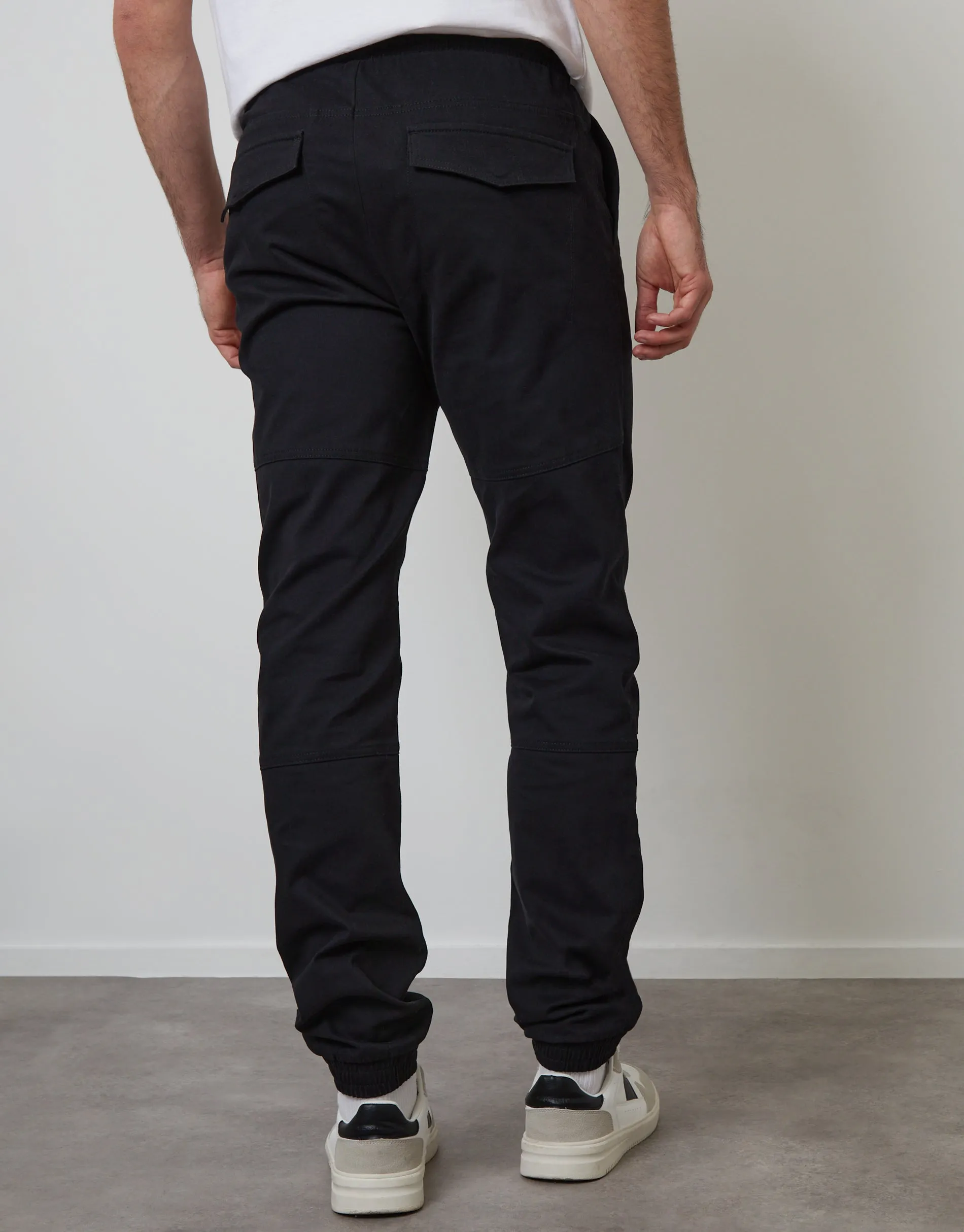 Black Jogger Style Drawcord Trousers sold by Threadbare product image thumbnail 2