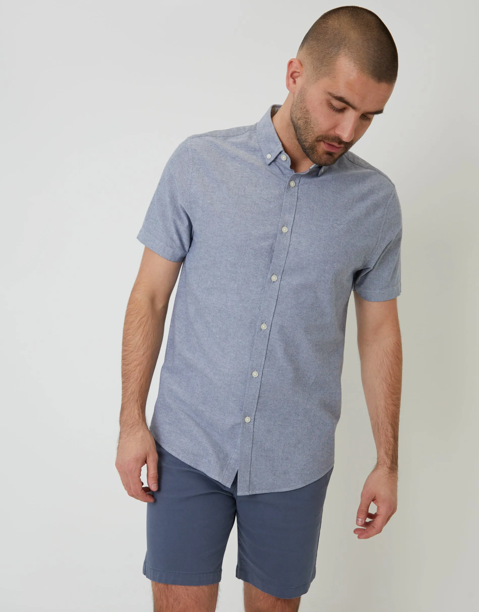 Denim Blue Short Sleeve Shirt sold by Threadbare