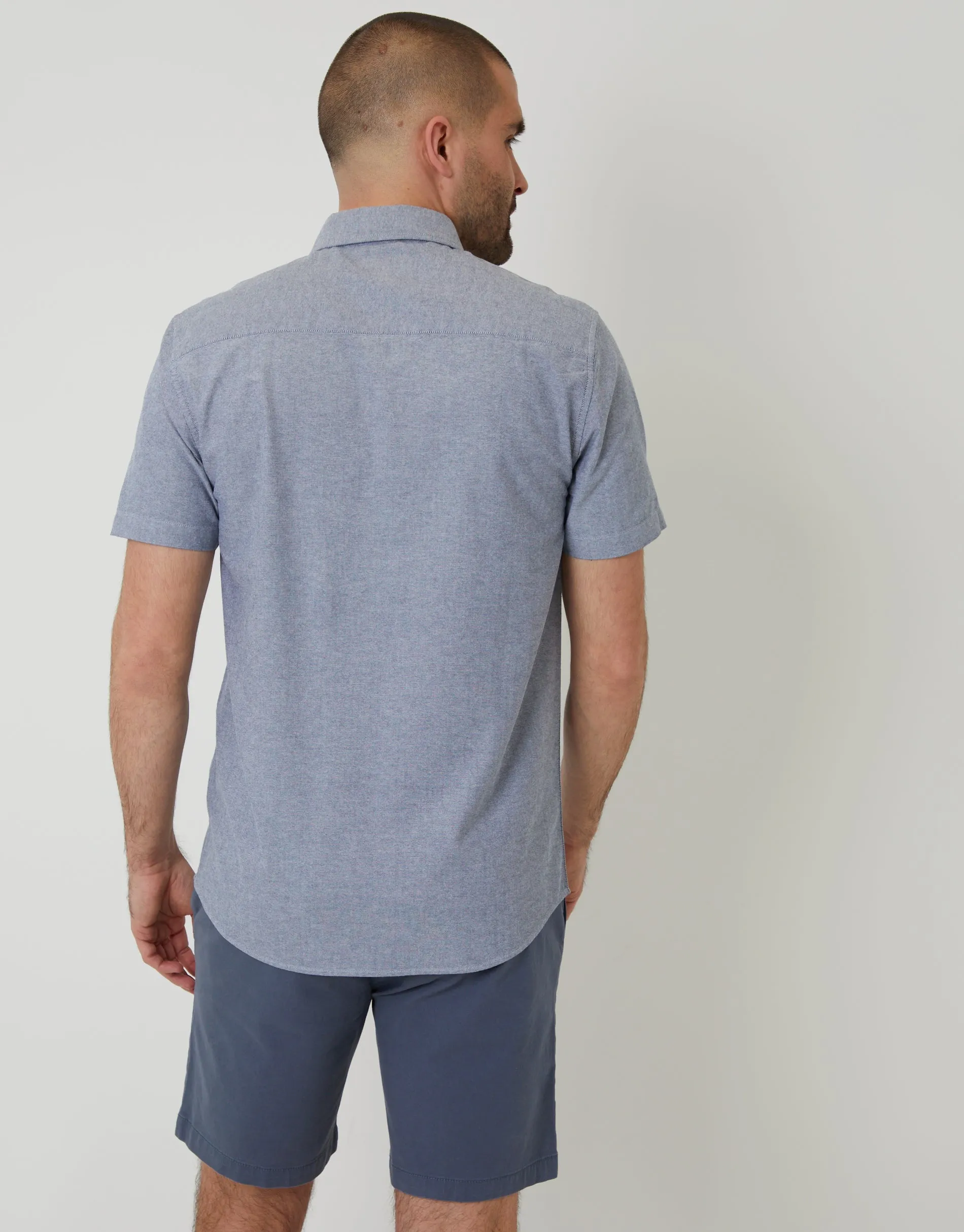 Denim Blue Short Sleeve Shirt sold by Threadbare product image thumbnail 2