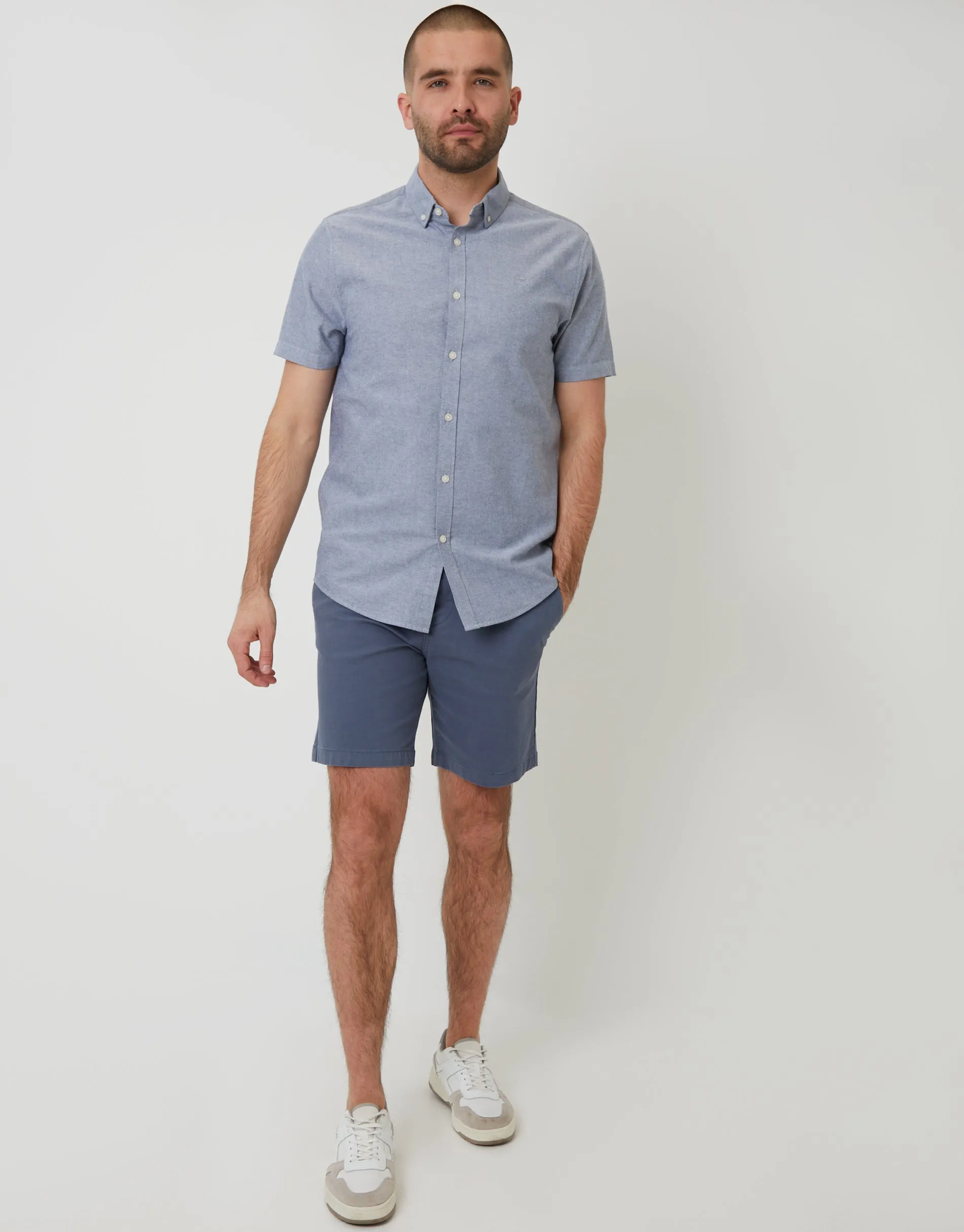 Denim Blue Short Sleeve Shirt sold by Threadbare product image thumbnail 3