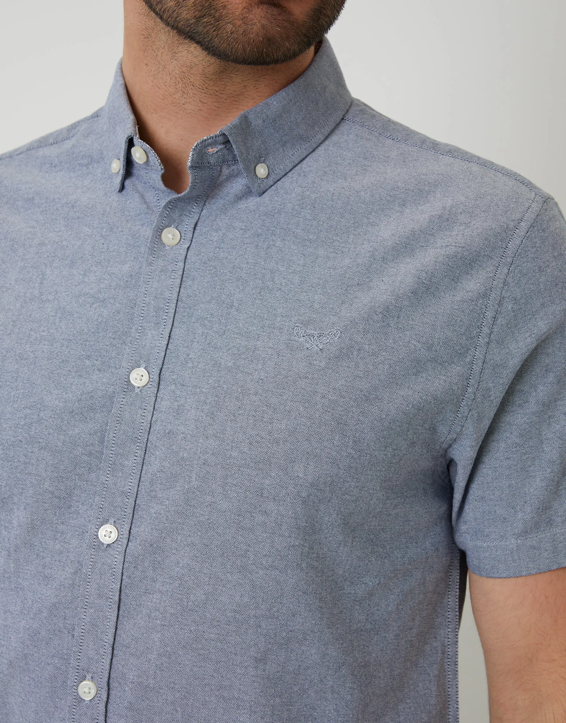 Denim Blue Short Sleeve Shirt sold by Threadbare product image thumbnail 4