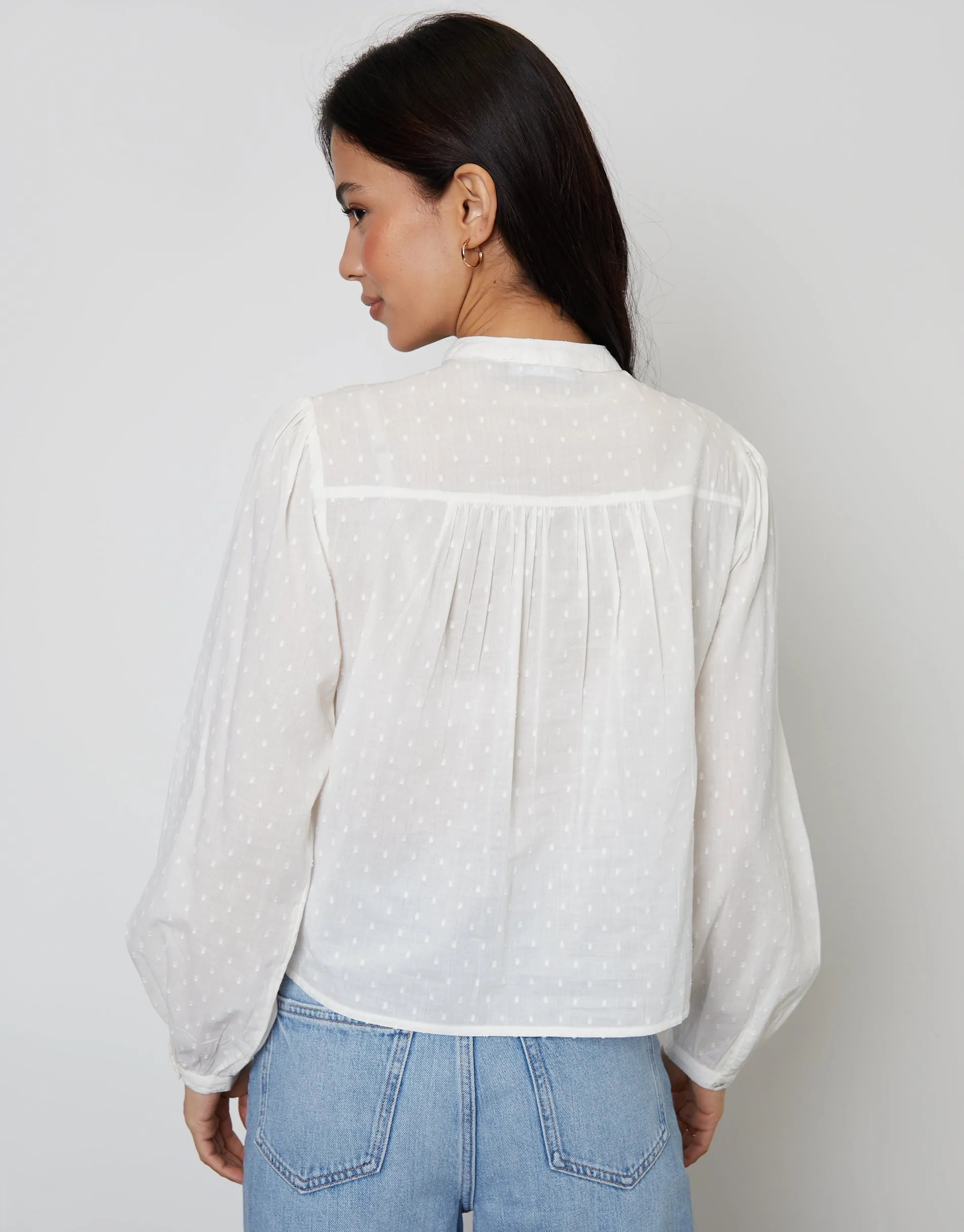 Cream Lace Detail Boho Blouse sold by Threadbare product image thumbnail 4