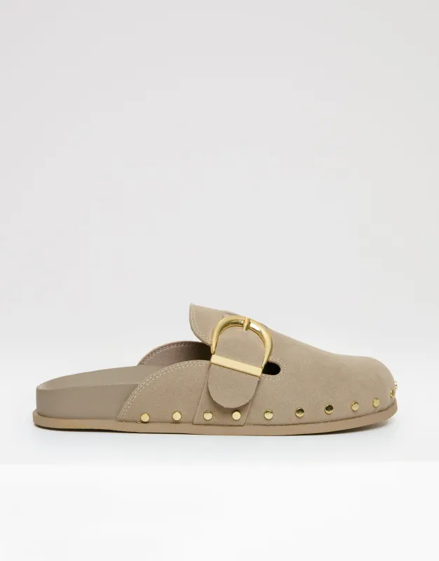 Stone Studded Mule Sandals made by Threadbare