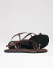 Threadbare Women's Chocolate Brown Back Strap Sandals sold by Threadbare