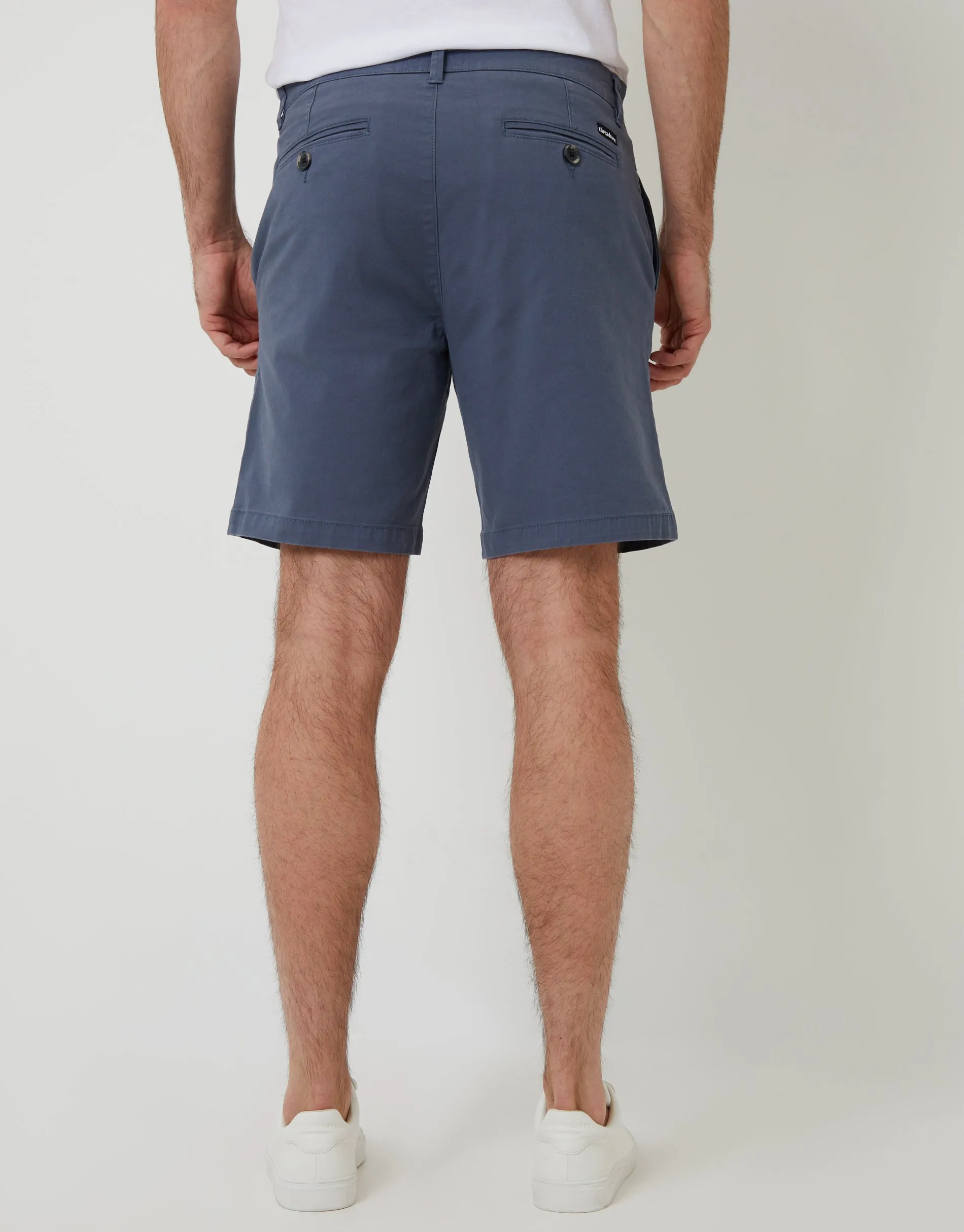 Misty Blue Regular Fit Stretch Chino Shorts sold by Threadbare product image thumbnail 2