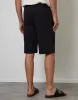 Black Pleated Stretch Relaxed Fit Chino Shorts sold by Threadbare