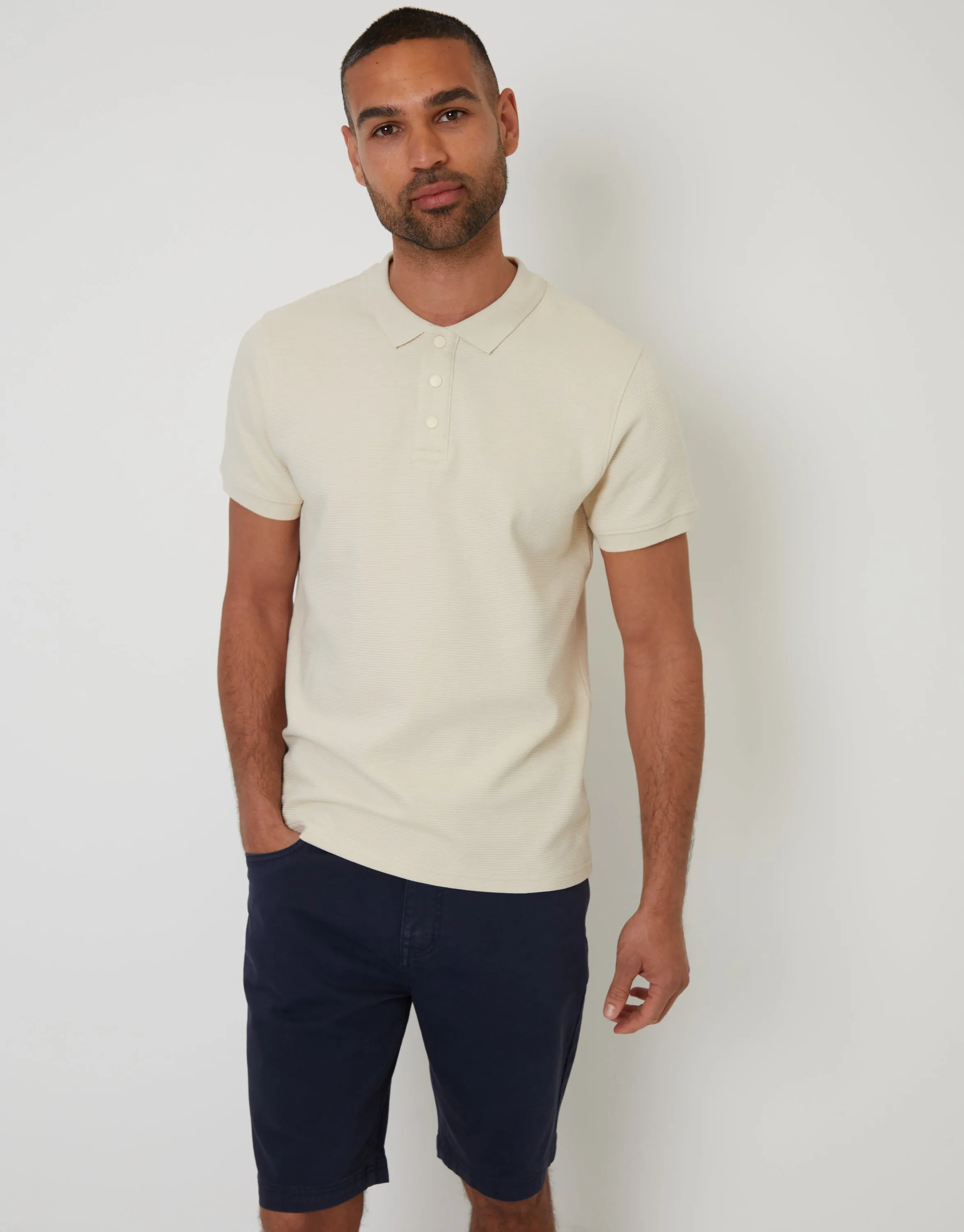 Navy Stretch 5 Pocket Chino Shorts sold by Threadbare product image thumbnail 3