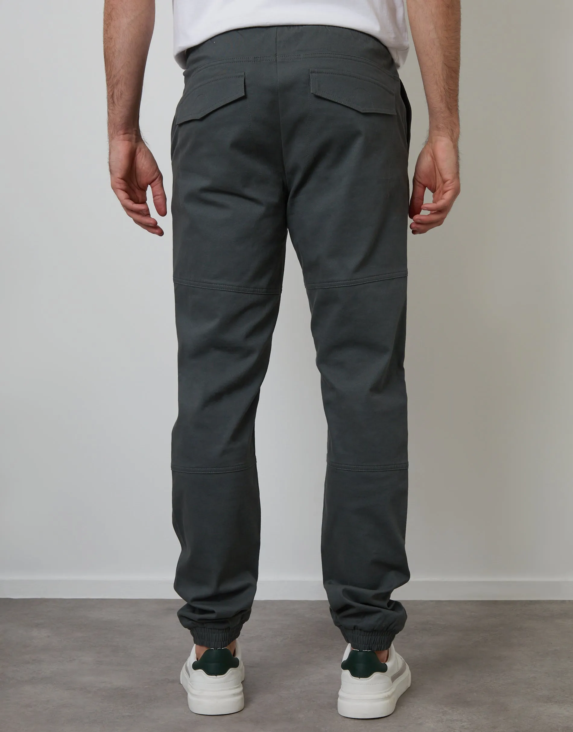 Green Grey Jogger Style Drawcord Trousers sold by Threadbare product image thumbnail 2