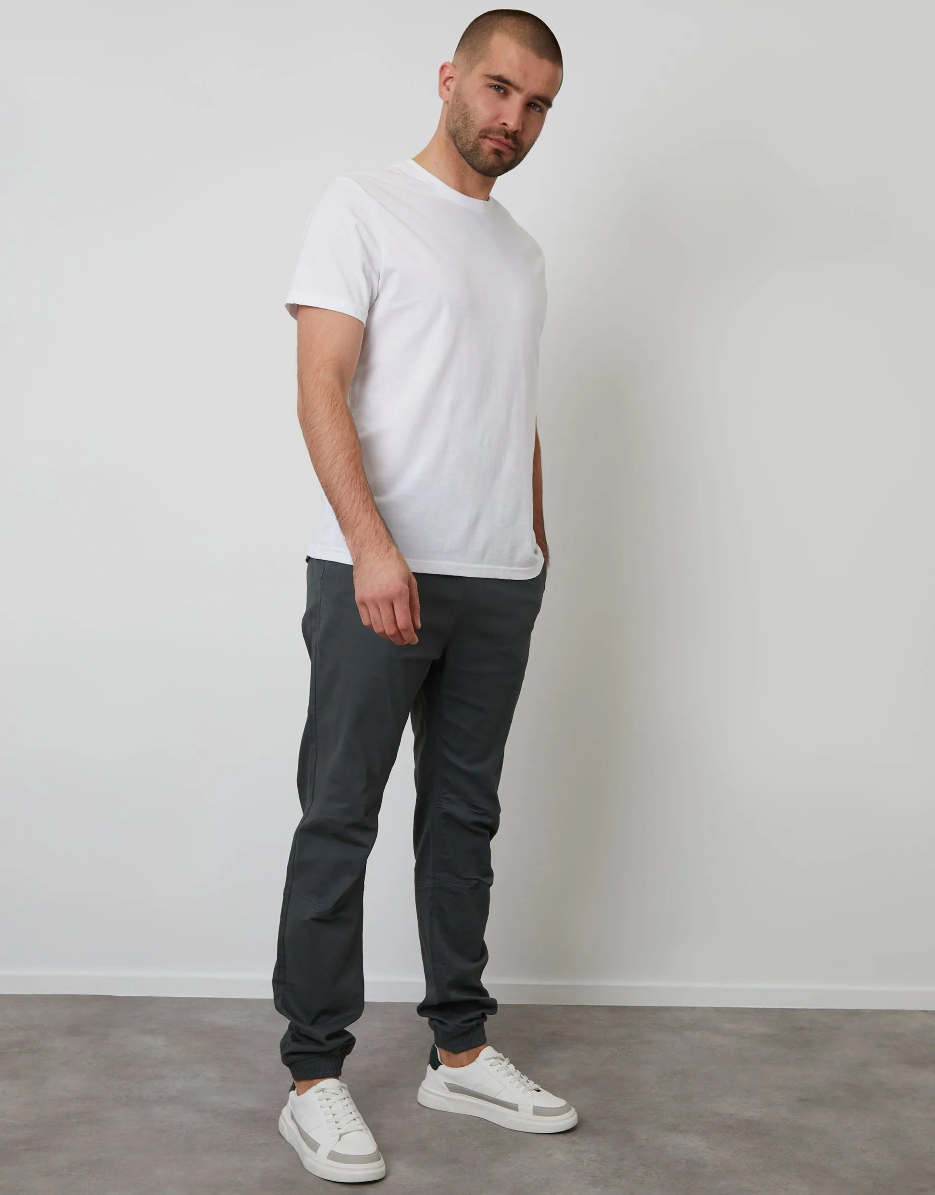 Green Grey Jogger Style Drawcord Trousers sold by Threadbare product image thumbnail 3