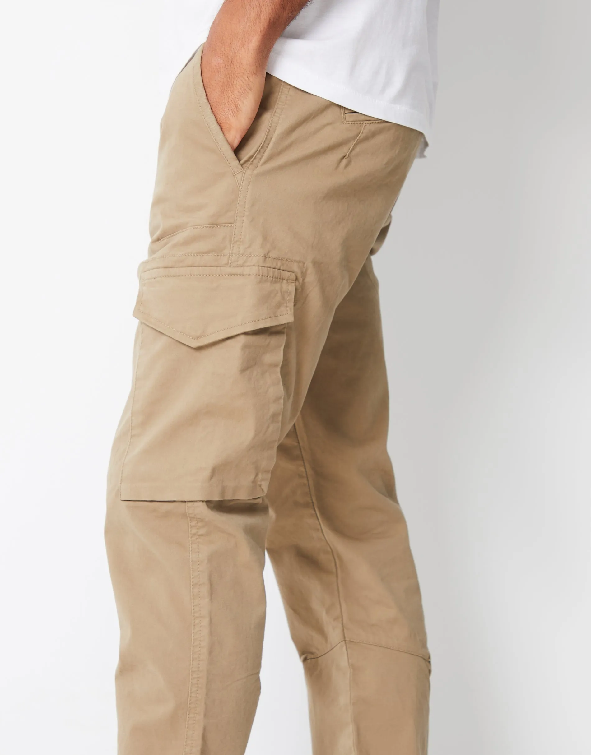 Dark Stone Cargo Style Trouser sold by Threadbare product image thumbnail 4