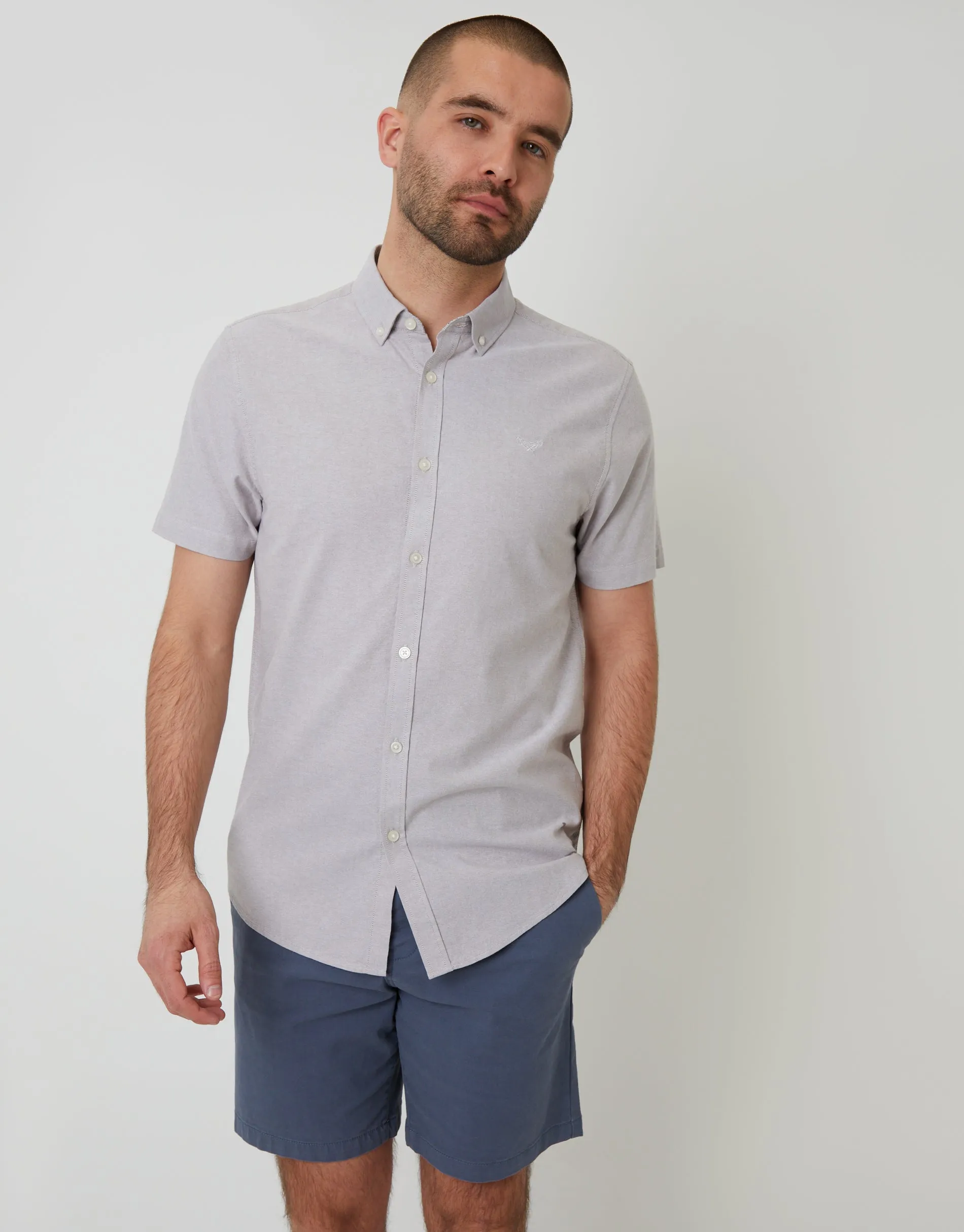 Taupe Short Sleeve Shirt sold by Threadbare