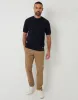 Dark Stone Relaxed Fit Stretch Chino Trousers sold by Threadbare
