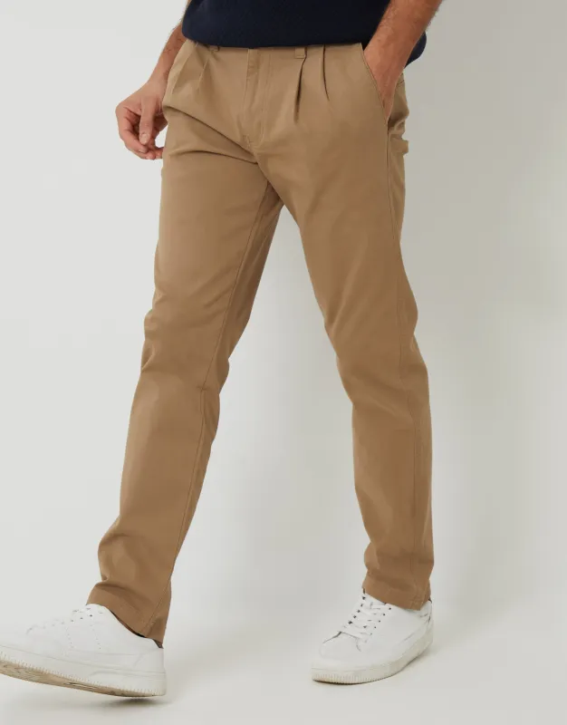 Threadbare Men's Dark Stone Relaxed Fit Stretch Chino Trousers sold by Threadbare
