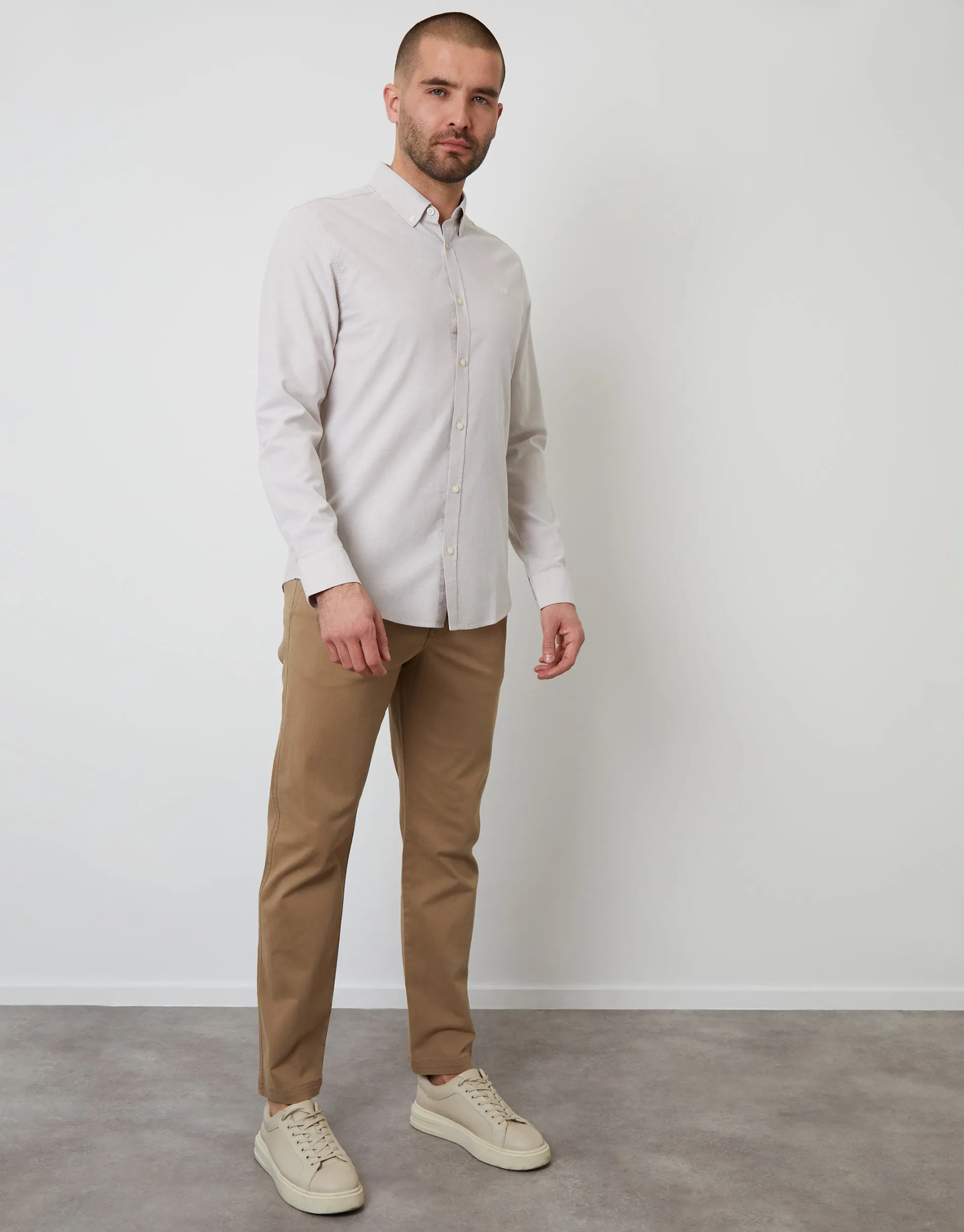 Stone Cotton Long Sleeve Shirt sold by Threadbare product image thumbnail 3