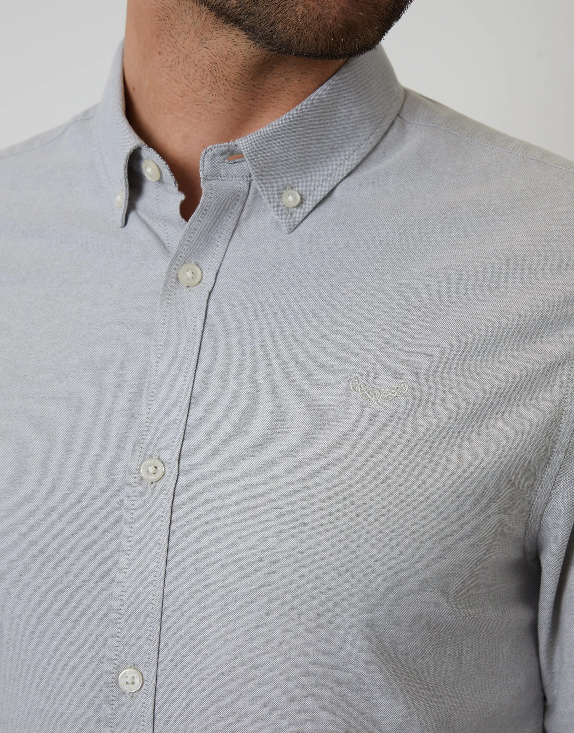 Sage Green Cotton Long Sleeve Shirt sold by Threadbare product image thumbnail 4
