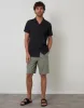 Sage Green Linen Blend Shorts sold by Threadbare