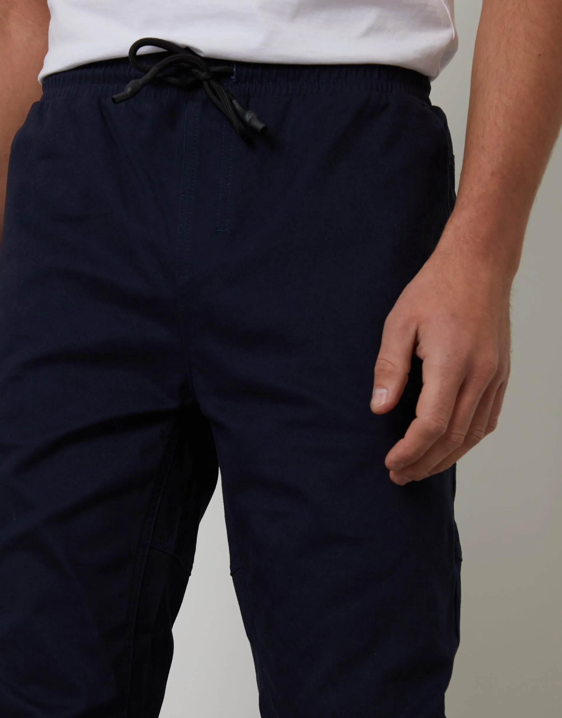 Navy Jogger Style Drawcord Trousers sold by Threadbare product image thumbnail 4