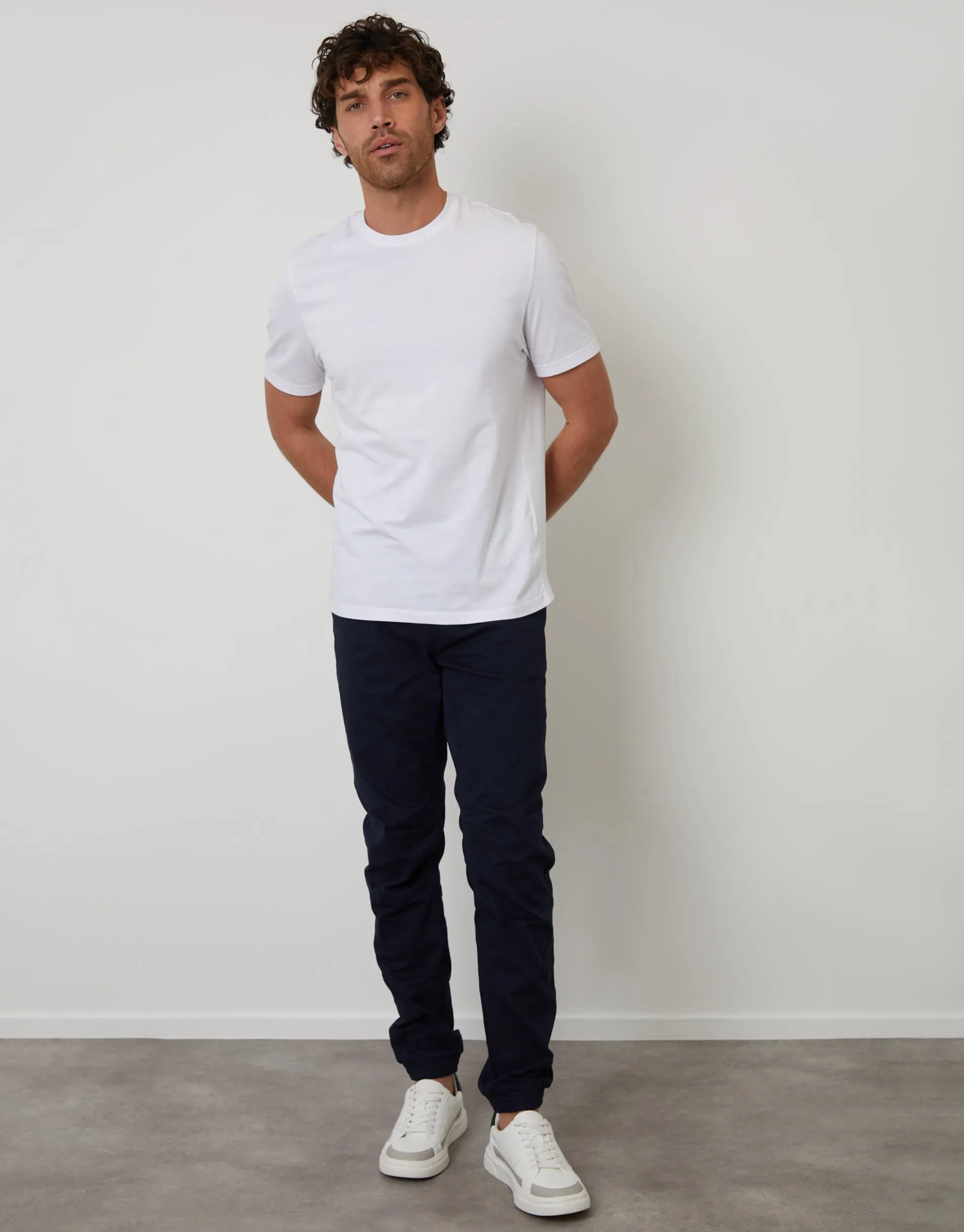 Navy Jogger Style Drawcord Trousers sold by Threadbare product image thumbnail 3