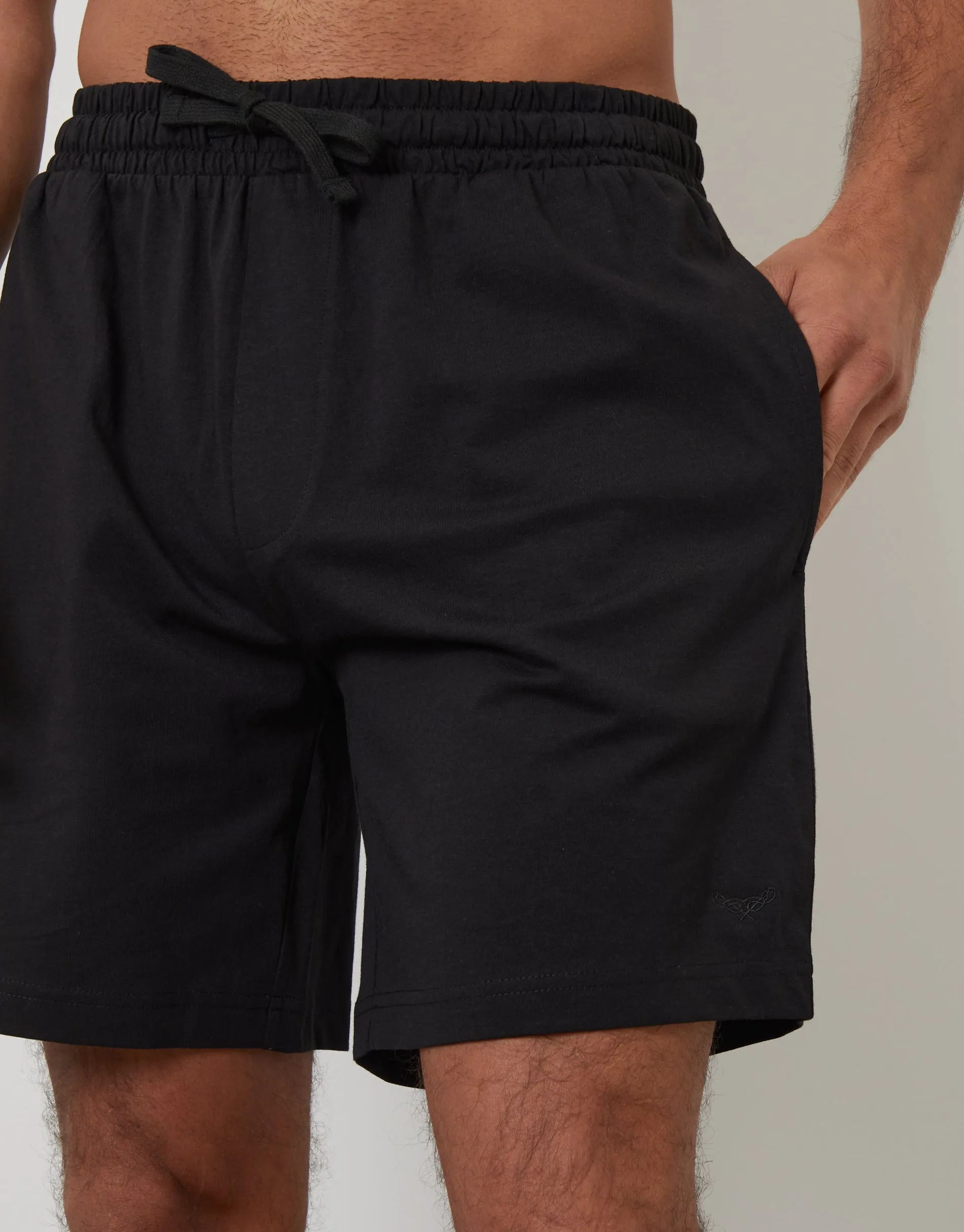 Black & Slate Grey Lounge Shorts (2 Pack) sold by Threadbare product image thumbnail 5