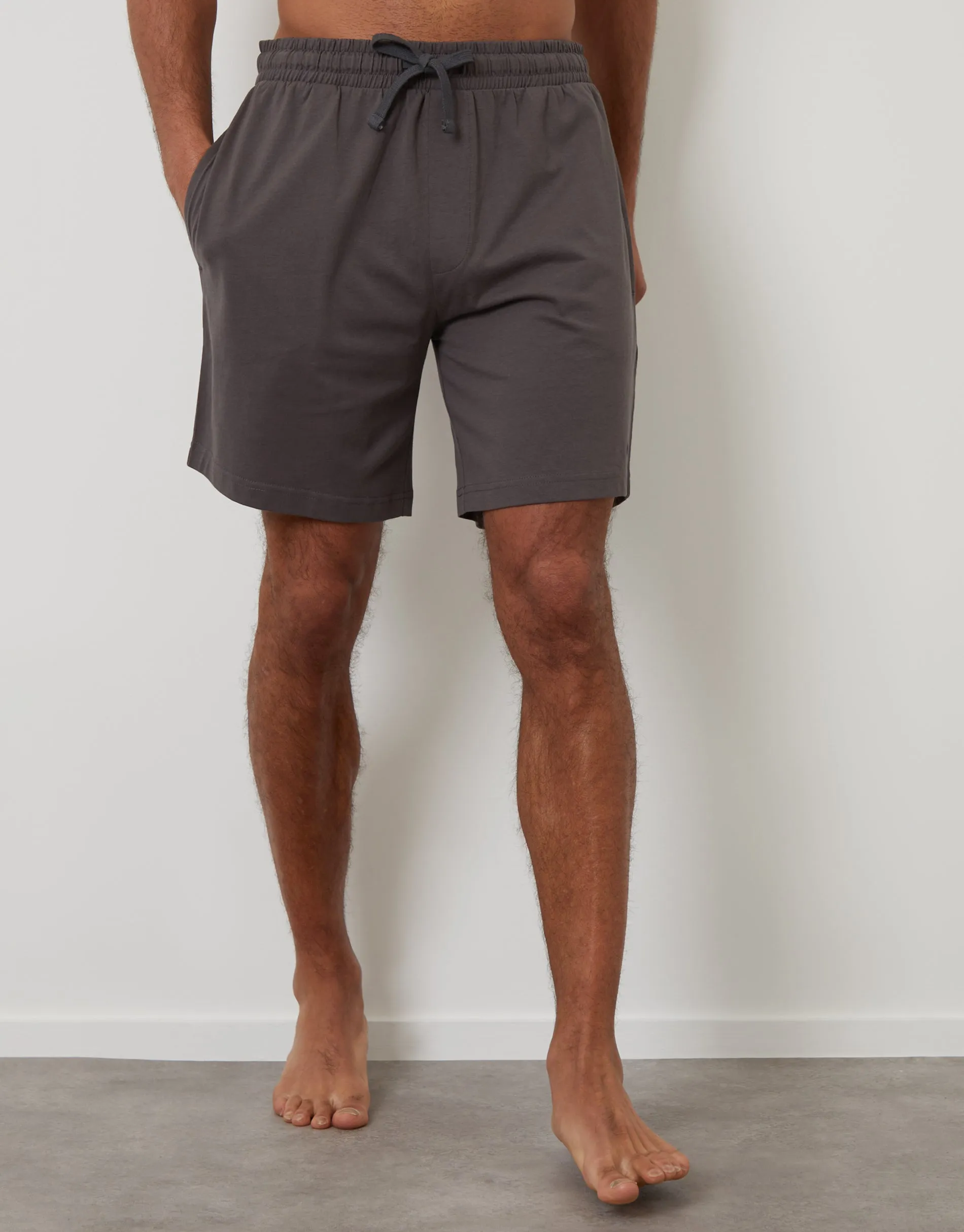 Black & Slate Grey Lounge Shorts (2 Pack) sold by Threadbare product image thumbnail 3
