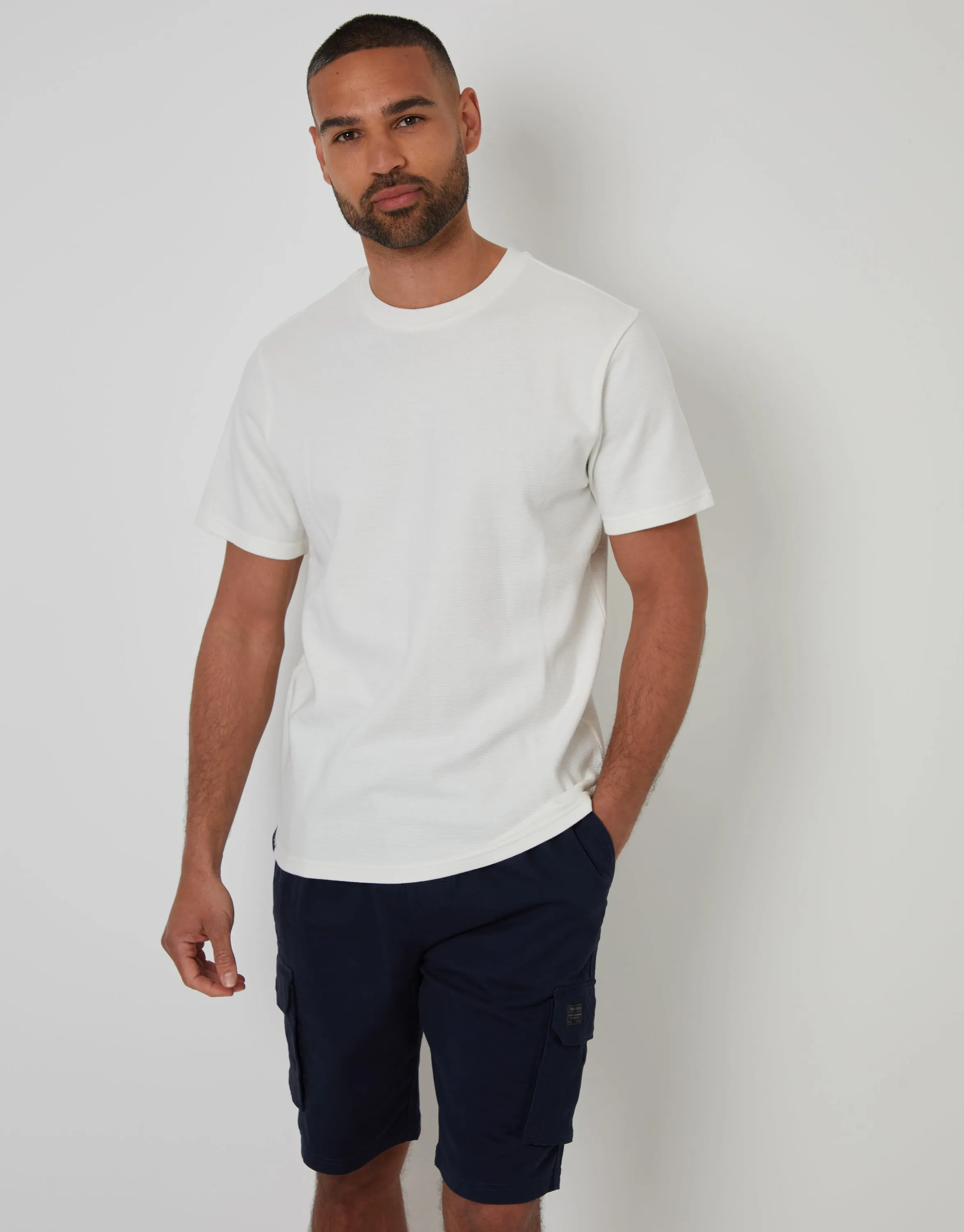 Navy Jogger Style Cargo Shorts sold by Threadbare product image thumbnail 3