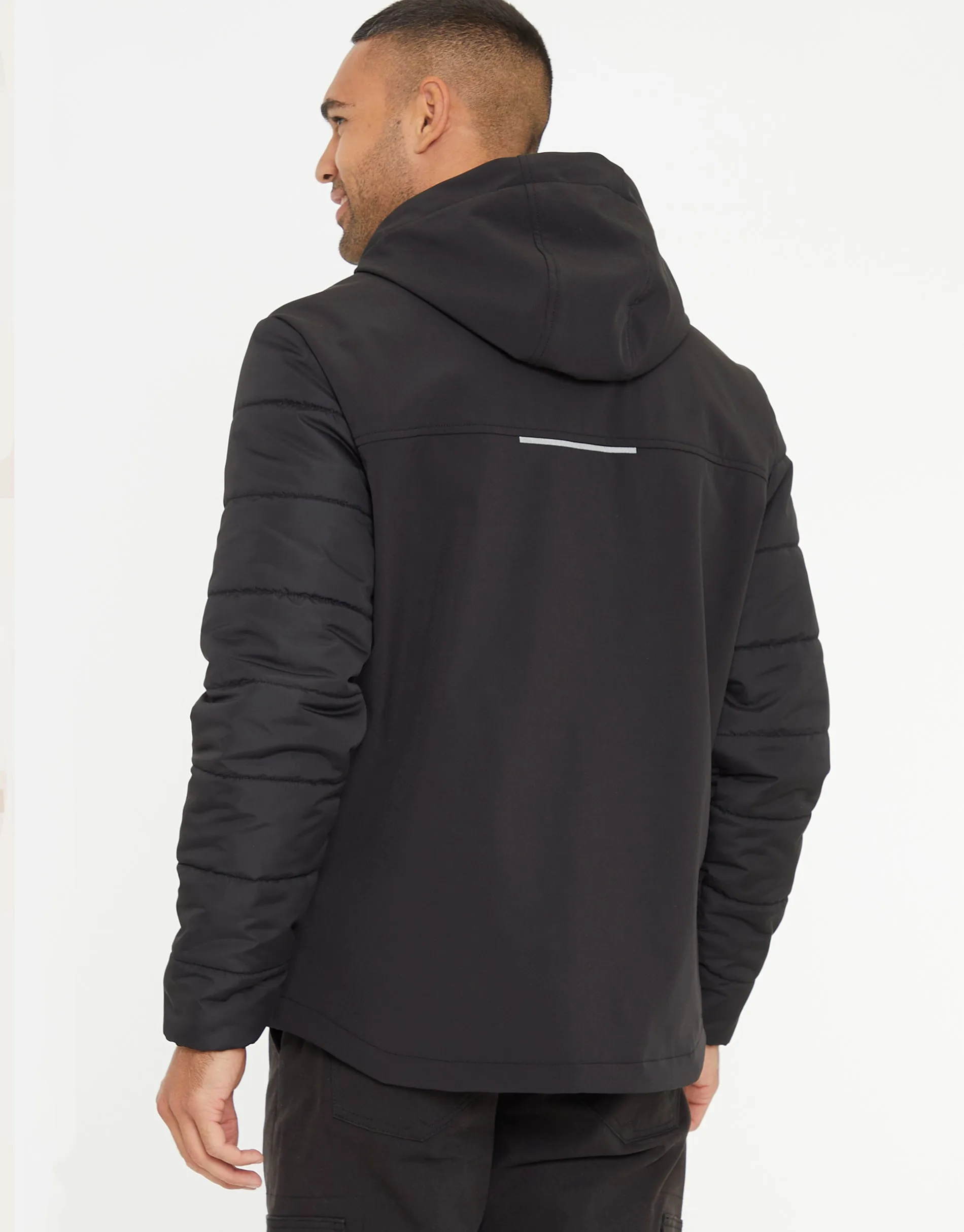 Threadbare Men's Black Hooded Lightweight Zip Up Jacket sold by Threadbare product image thumbnail 2