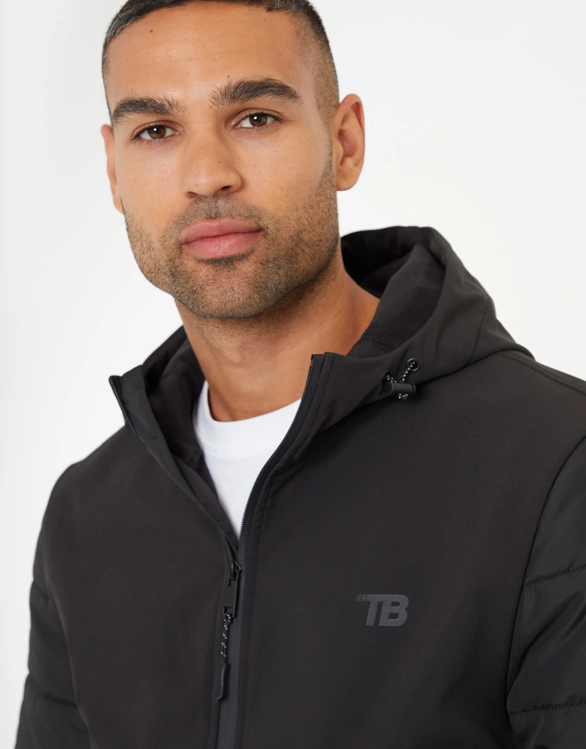 Threadbare Men's Black Hooded Lightweight Zip Up Jacket sold by Threadbare product image thumbnail 4