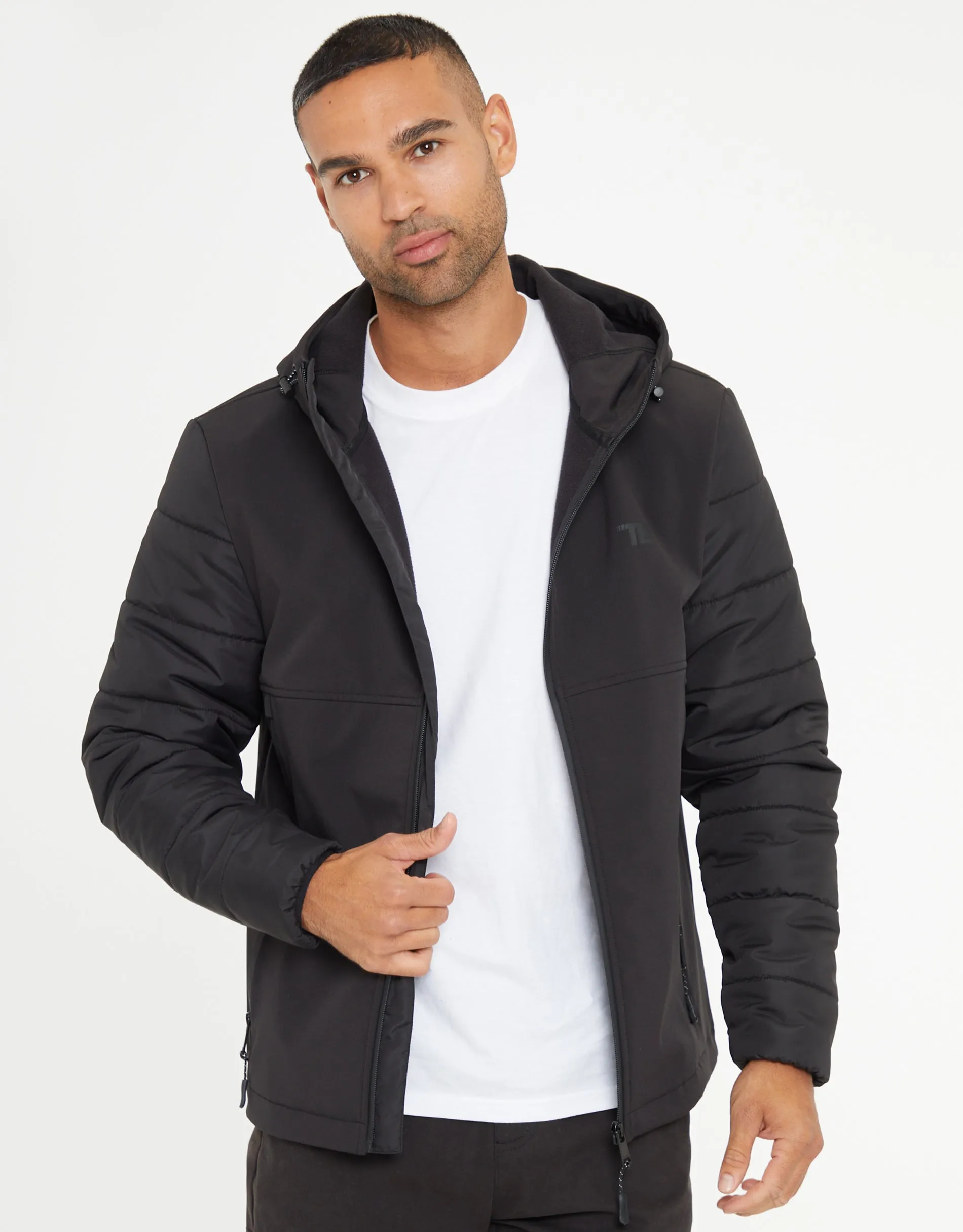 Threadbare Men's Black Hooded Lightweight Zip Up Jacket sold by Threadbare