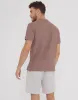Threadbare Men's Brown Open Neck Collar Polo Shirt sold by Threadbare