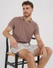 Threadbare Men's Brown Open Neck Collar Polo Shirt sold by Threadbare