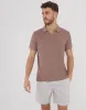Threadbare Men's Brown Open Neck Collar Polo Shirt sold by Threadbare