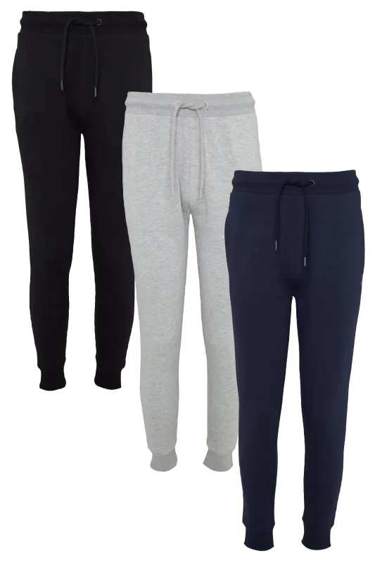 Dark Mix Regular Fit Joggers (3 Pack) sold by Threadbare