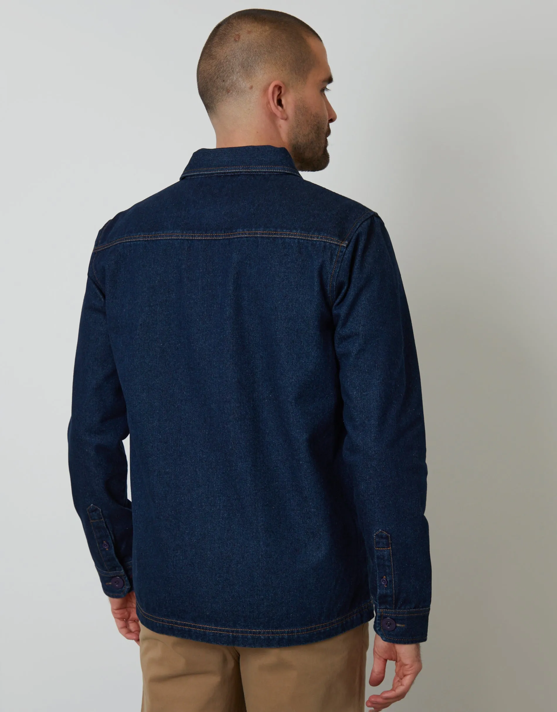 Rinse Wash Denim Shacket sold by Threadbare product image thumbnail 2