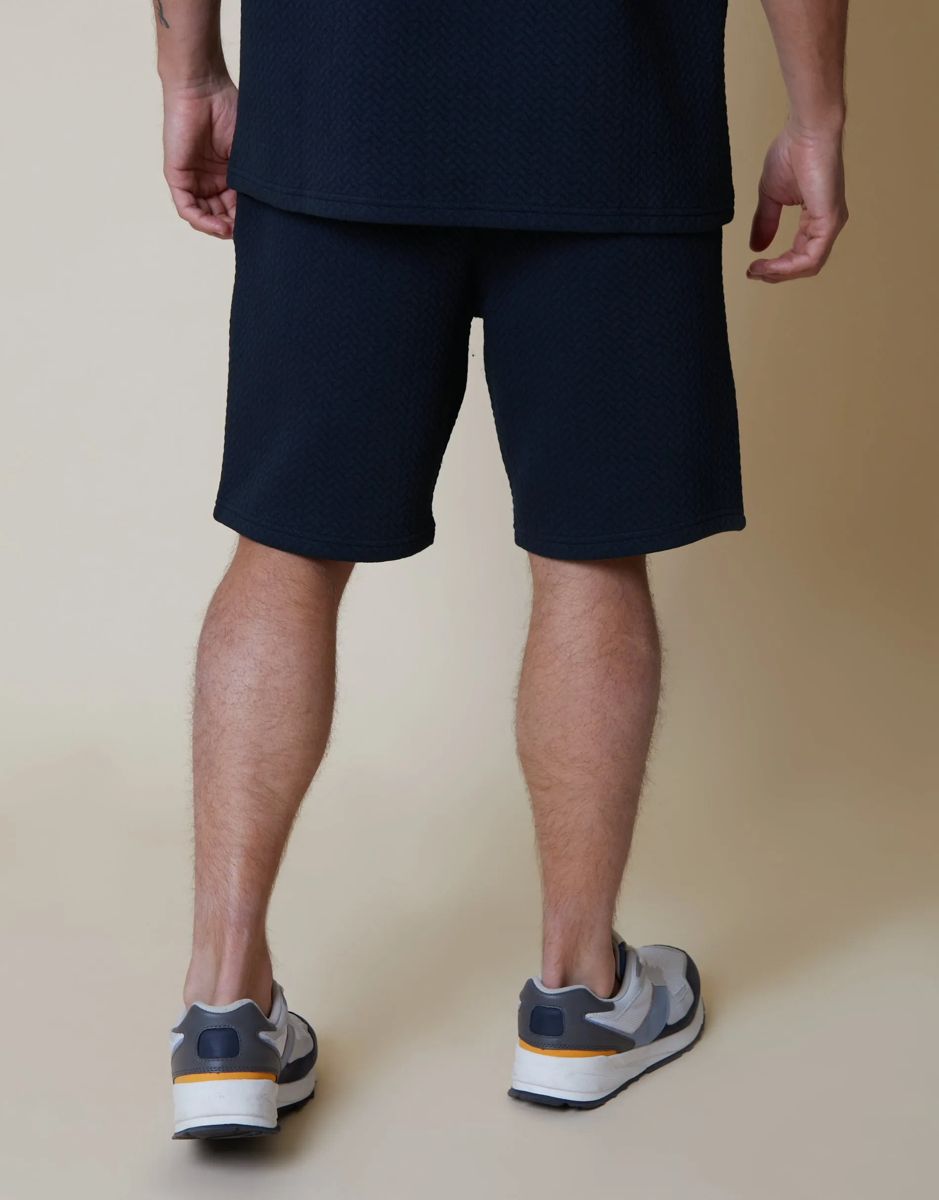 Navy Textured Sweat Shorts sold by Threadbare product image thumbnail 2