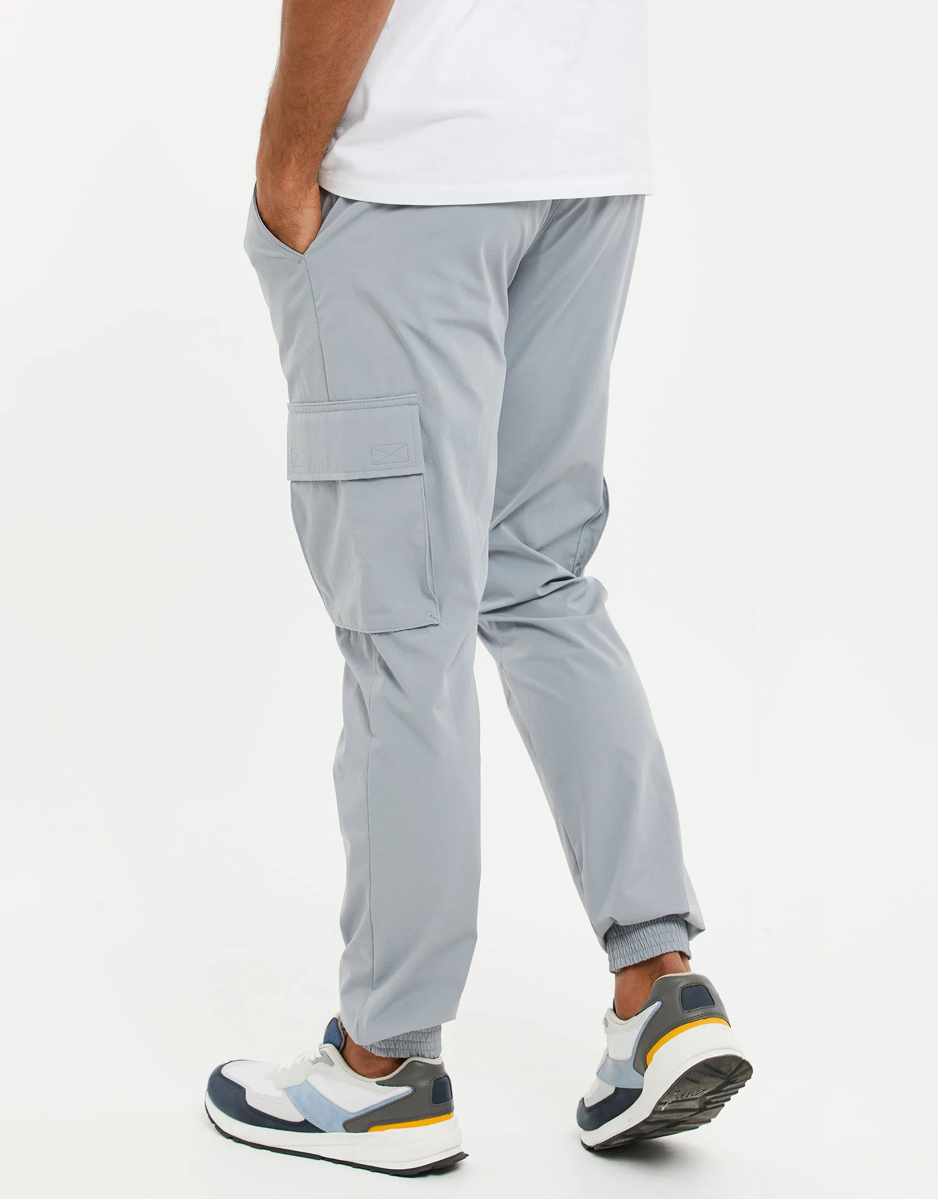 Men's Ice Grey Cargo Trousers sold by Threadbare product image thumbnail 2