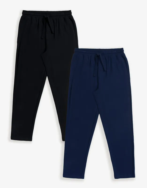 Navy & Black Popcorn Textured Jogger-Style Lounge Pants (2 Pack) sold by Threadbare