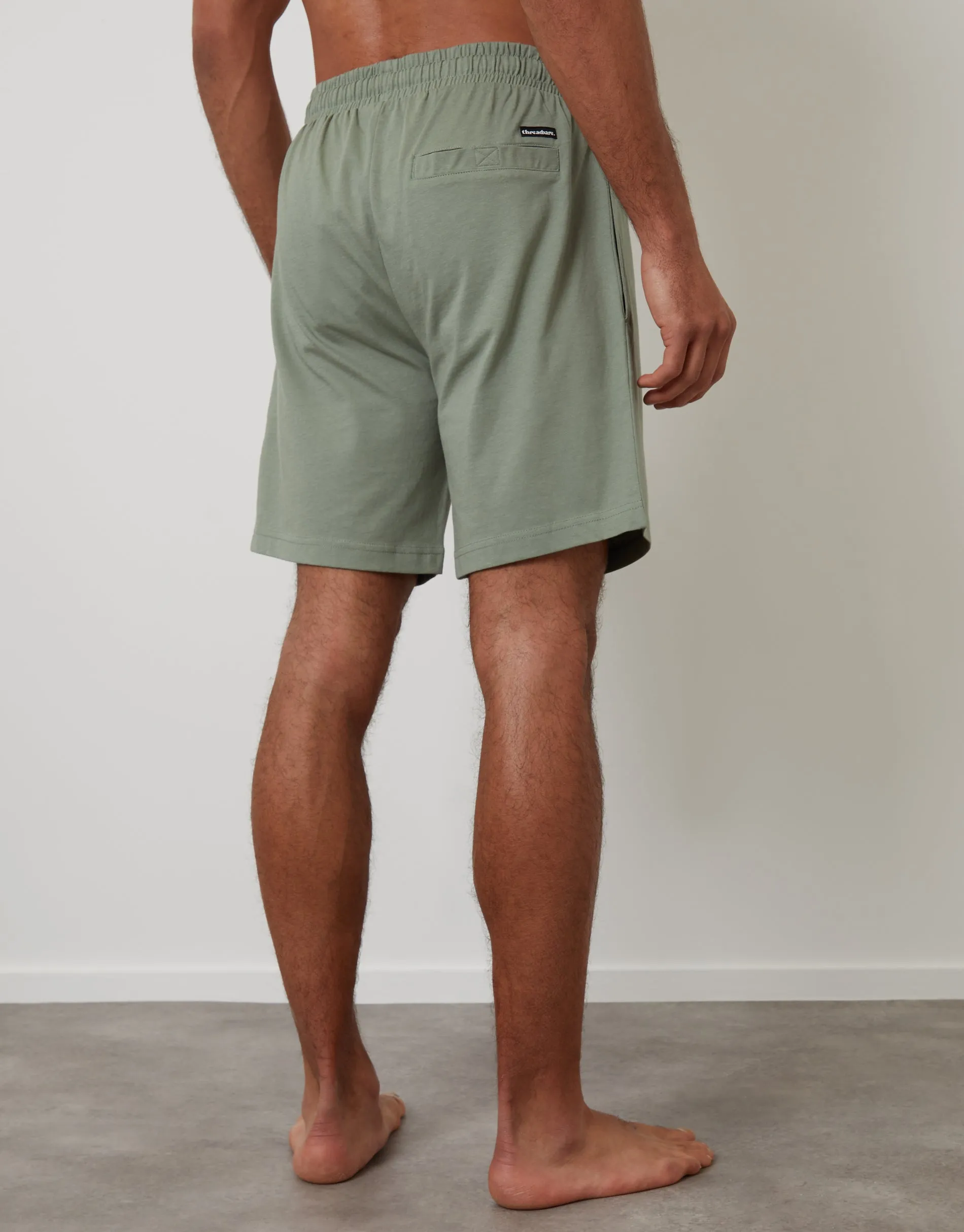 Grey Marl & Sage Green Lounge Shorts (2 Pack) sold by Threadbare product image thumbnail 4