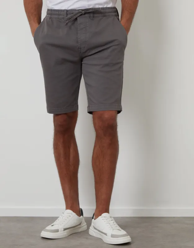 Threadbare Men's Slate Grey Elasticated Waist Regular Fit Stretch Chino Shorts sold by Threadbare