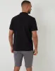 Black Pleat Detail Linen Blend Short Sleeve Shirt sold by Threadbare