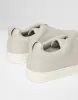 Grey Faux Leather Elastic Lace Slip On Trainers sold by Threadbare