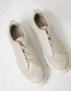Grey Faux Leather Elastic Lace Slip On Trainers sold by Threadbare