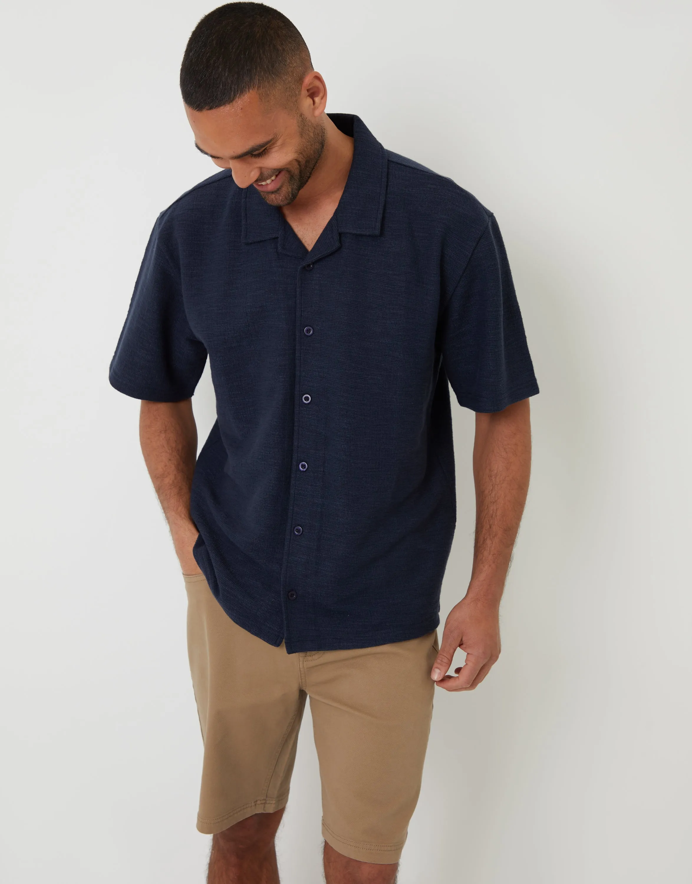 Dark Stone Stretch 5 Pocket Chino Shorts sold by Threadbare product image thumbnail 3