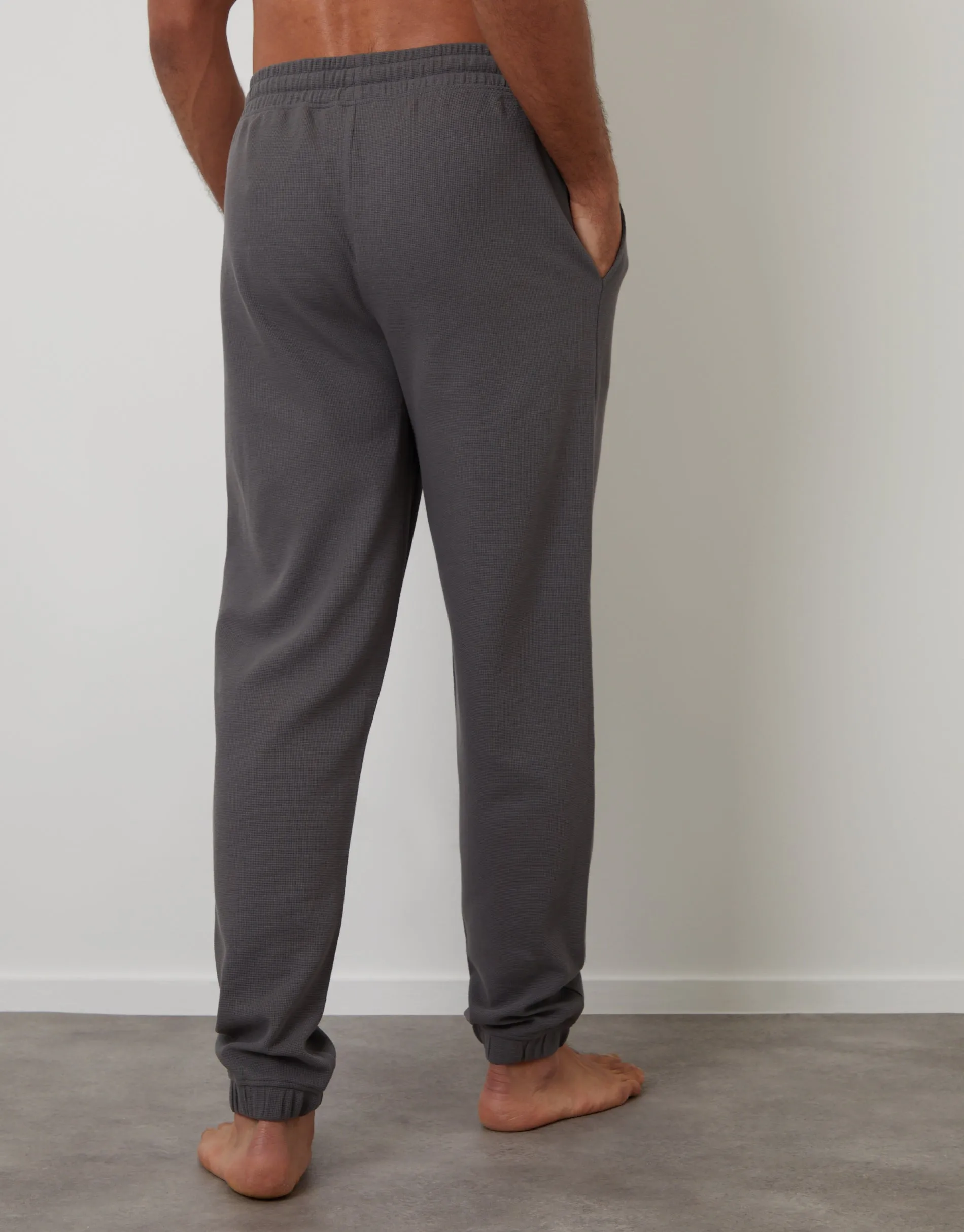 Slate Grey & Navy Waffle Textured Jogger-Style Lounge Pants (2 Pack) sold by Threadbare product image thumbnail 3
