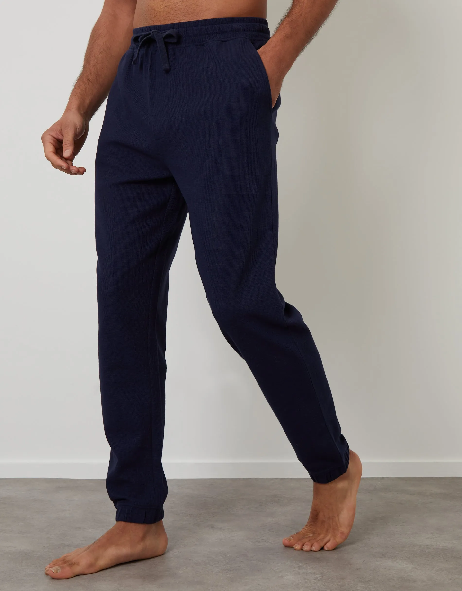 Slate Grey & Navy Waffle Textured Jogger-Style Lounge Pants (2 Pack) sold by Threadbare product image thumbnail 4