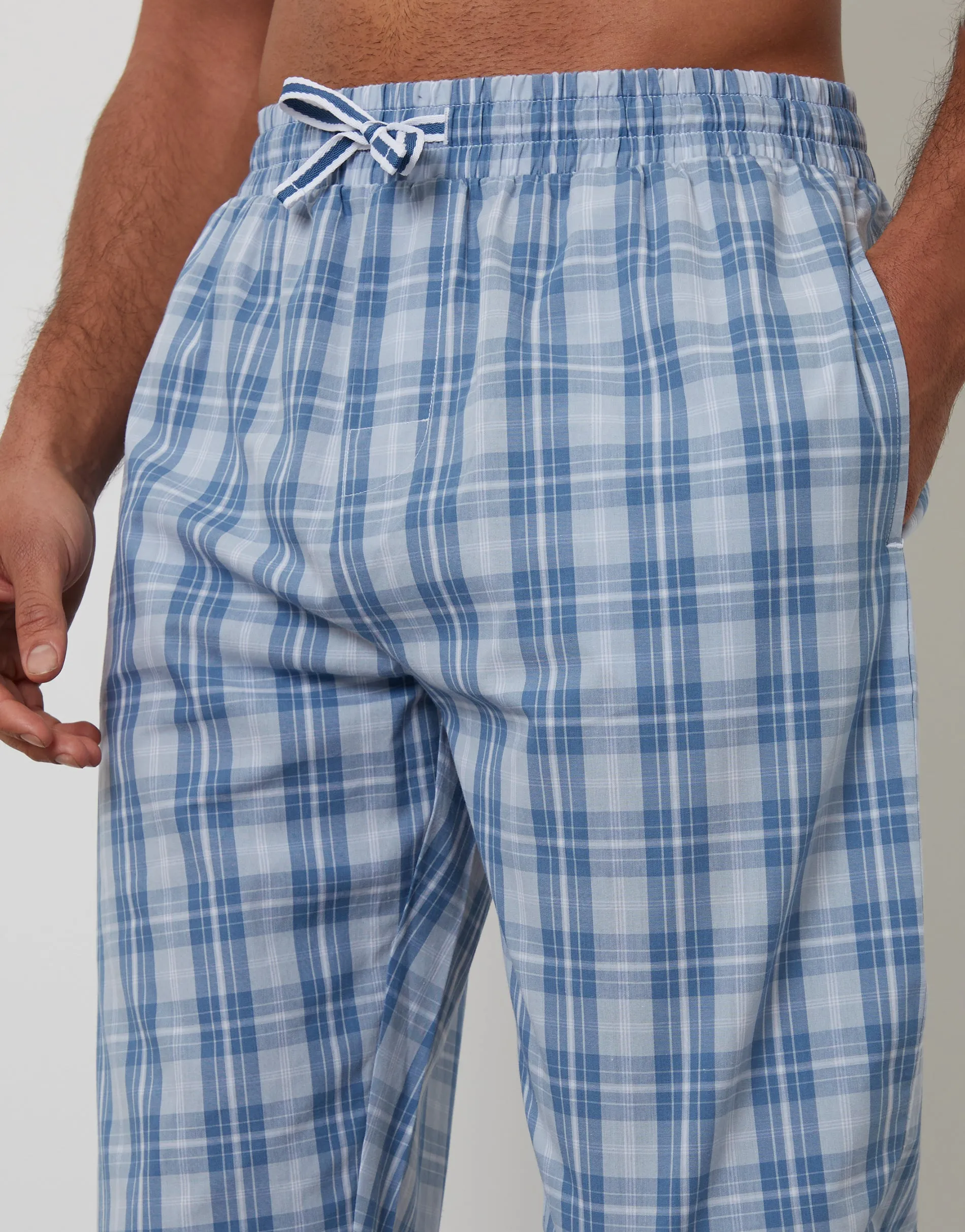 Blue Cotton Poplin Lounge Pants (2 Pack) sold by Threadbare product image thumbnail 5