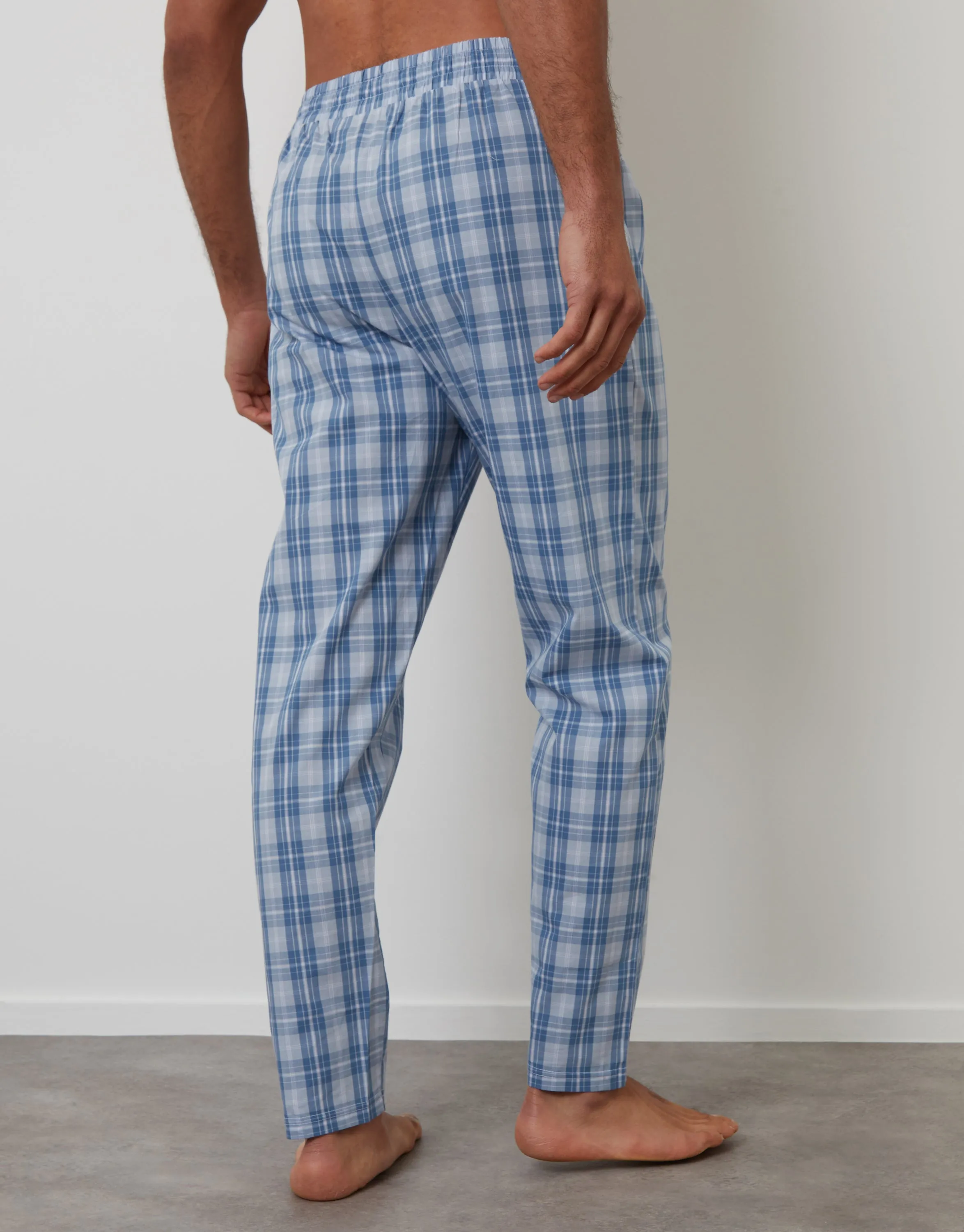 Blue Cotton Poplin Lounge Pants (2 Pack) sold by Threadbare product image thumbnail 3